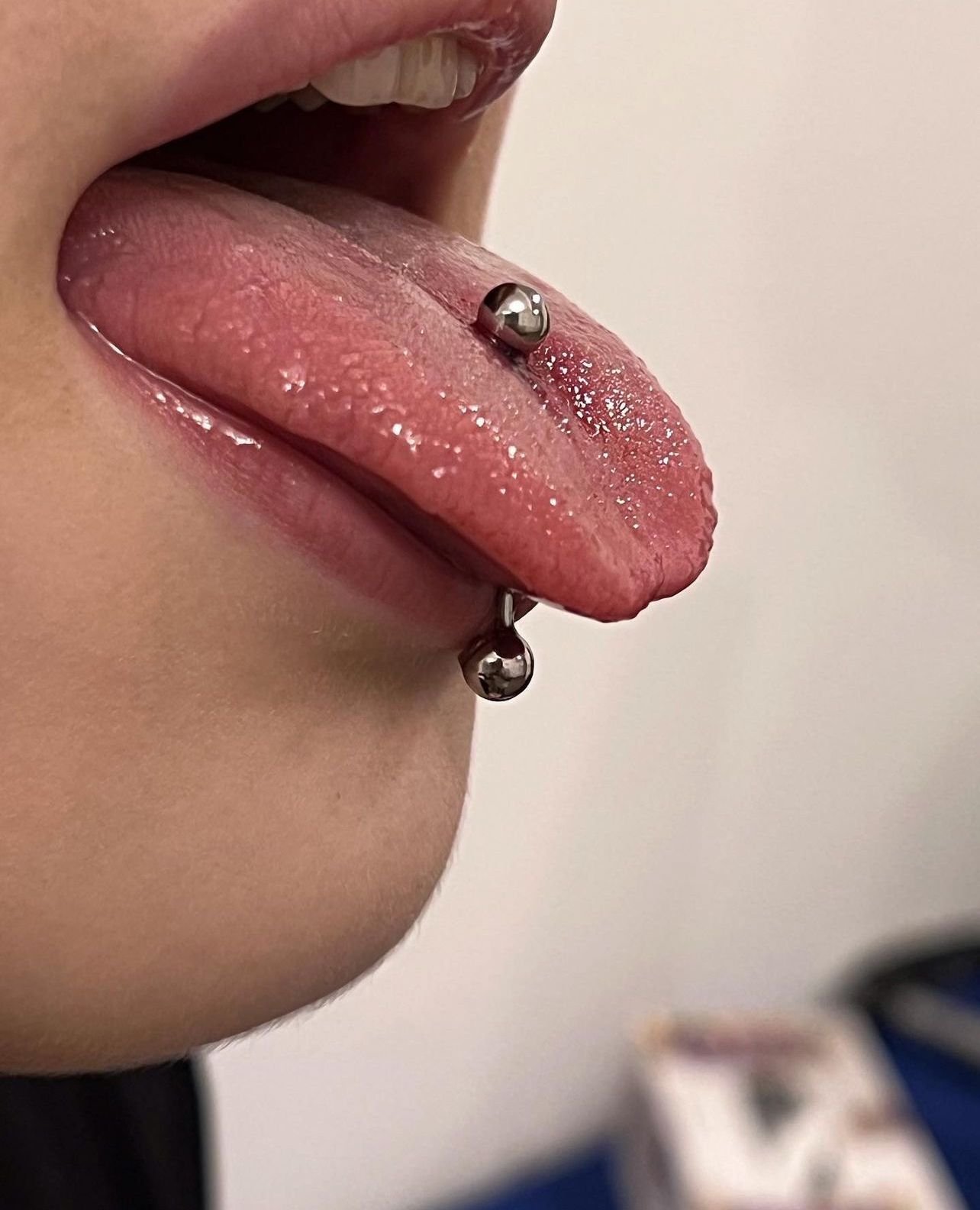 tongue piersing